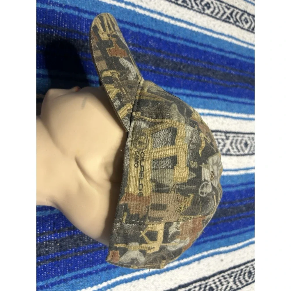 Outdoor Cap Oilfield Camo Born on a Rig Adjustable Hat Oilfield Worker